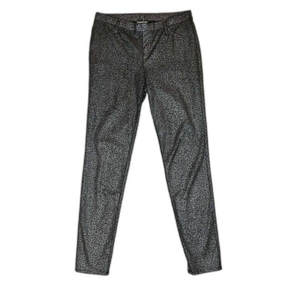 Faded Glory Silver Metallic Leggings Size Medium